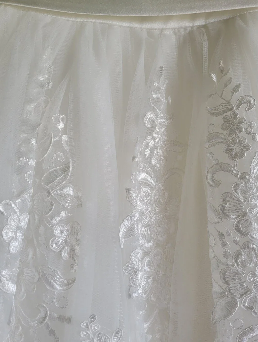 Ivory White Lace Dress Girls Size 5 First Communion Flower Girl - Picture 4 of 16